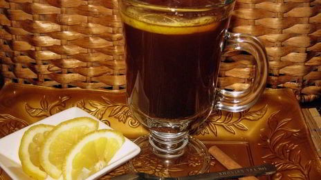 кофе с медом, корицей и лимоном