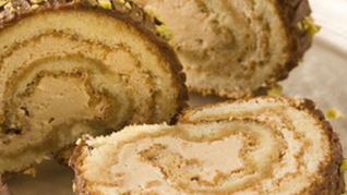 Рождественское полено с кофе