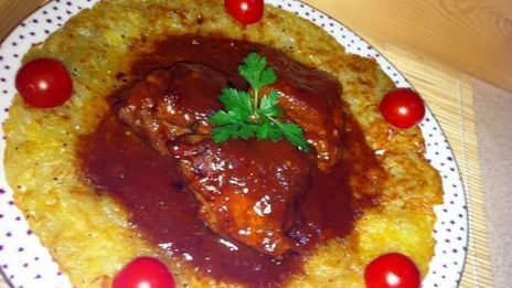 свиные ребра в кофейном соусе