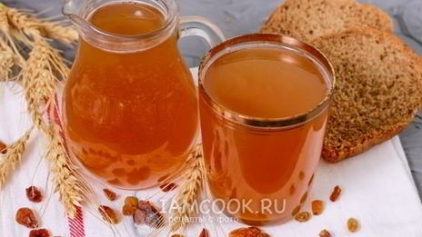 хлебный квас из березового сока