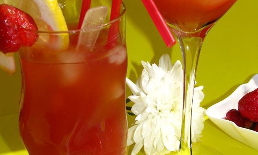 Рецепт имбирно-клубничный лимонад