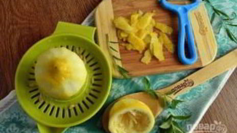 лимонад из тархуна, лимона и мяты