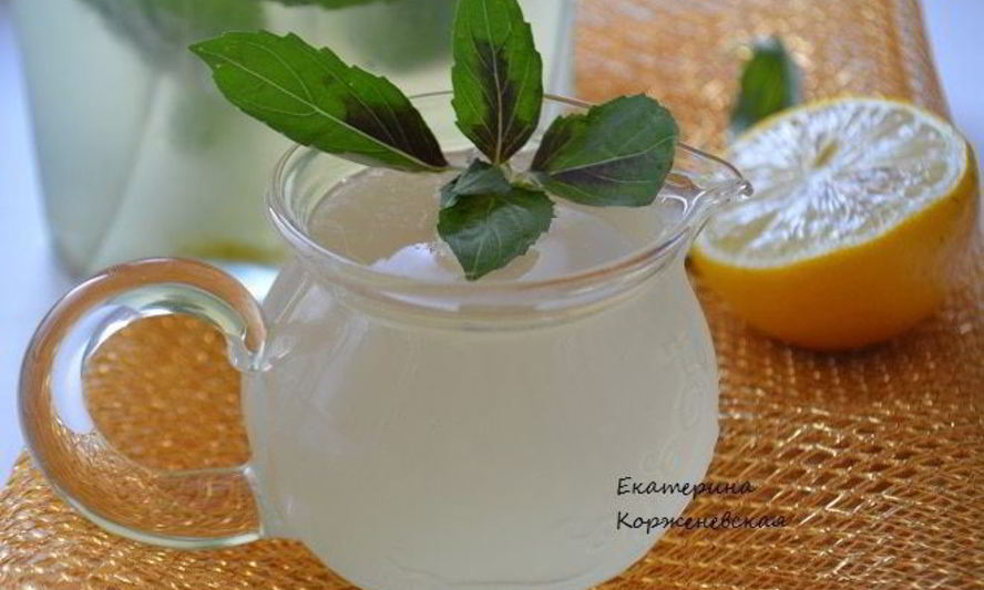 Рецепт лимонад с базиликом и душистым перцем