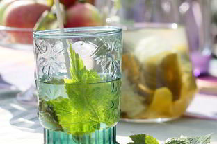 Лимонад с листьями смородины и мяты