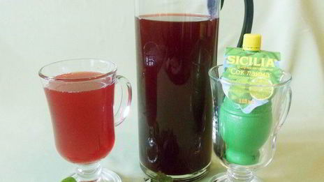 вишневый лимонад с лаймом