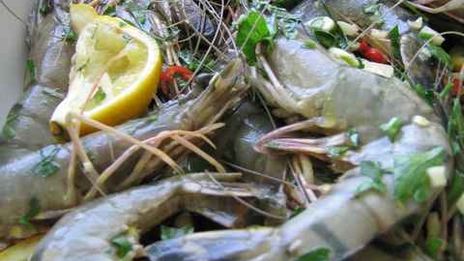 пиво с креветками