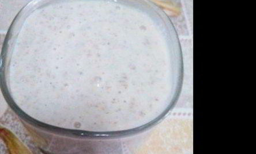 Рецепт банановый смузи с миндалем, клетчаткой и овсянкой