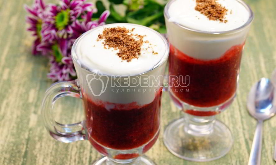 Рецепт брусничный смузи со сливками