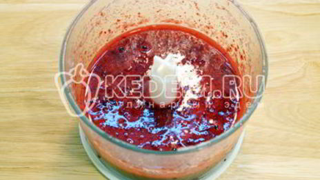 брусничный смузи со сливками