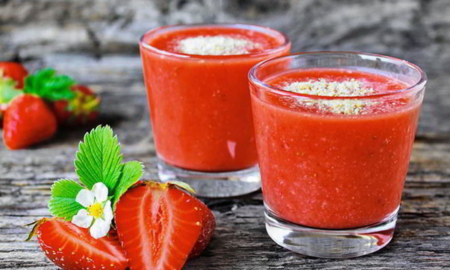 Рецепт клубнично-ореховый смузи