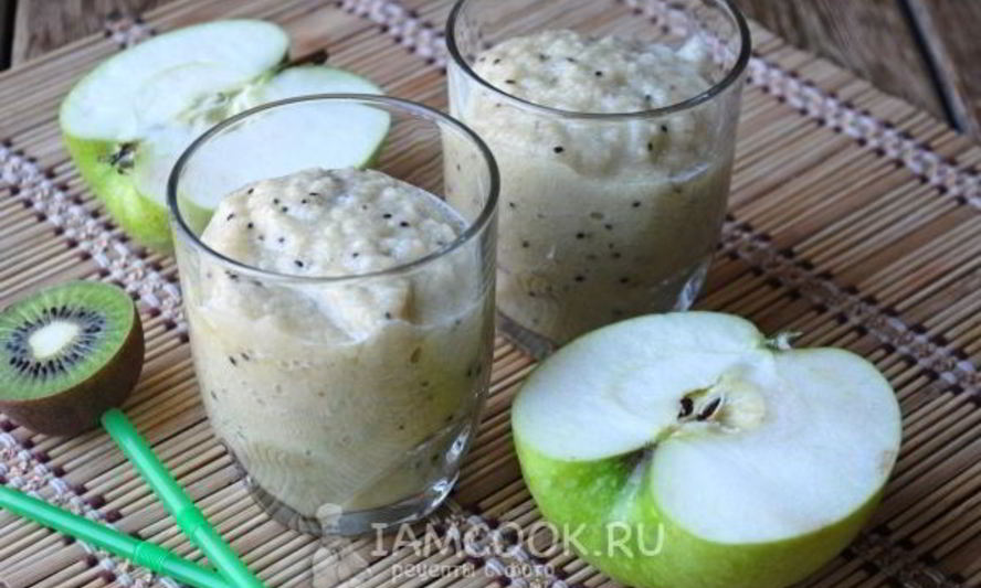 Рецепт смузи из киви, банана и яблока