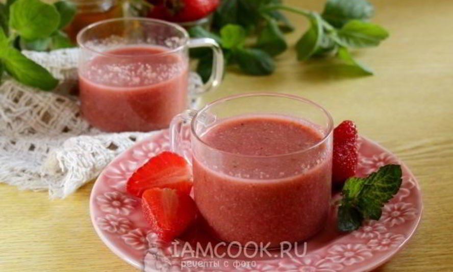 Рецепт смузи с авокадо и клубникой