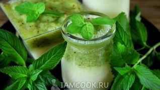 Смузи с консервированным ананасом и киви