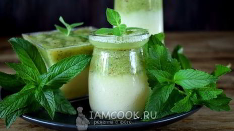 смузи с консервированным ананасом и киви