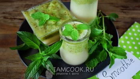 смузи с консервированным ананасом и киви