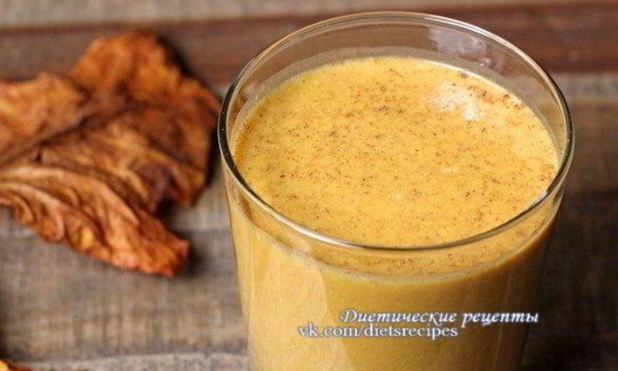 Рецепт тыквенный смузи с яблоком и бананом