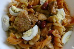 Горячий салат со свининой