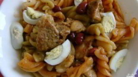 горячий салат со свининой