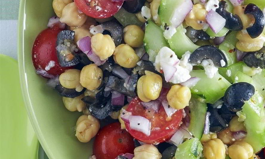 Рецепт греческий салат с фасолью