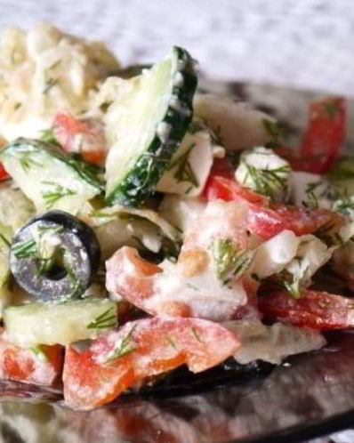 Рецепт греческого салата с капустой