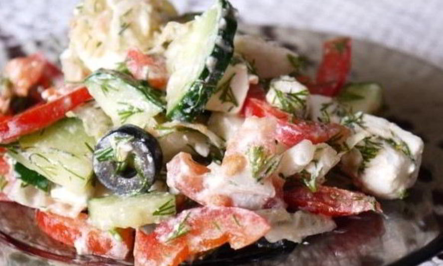 Рецепт греческий салат с капустой