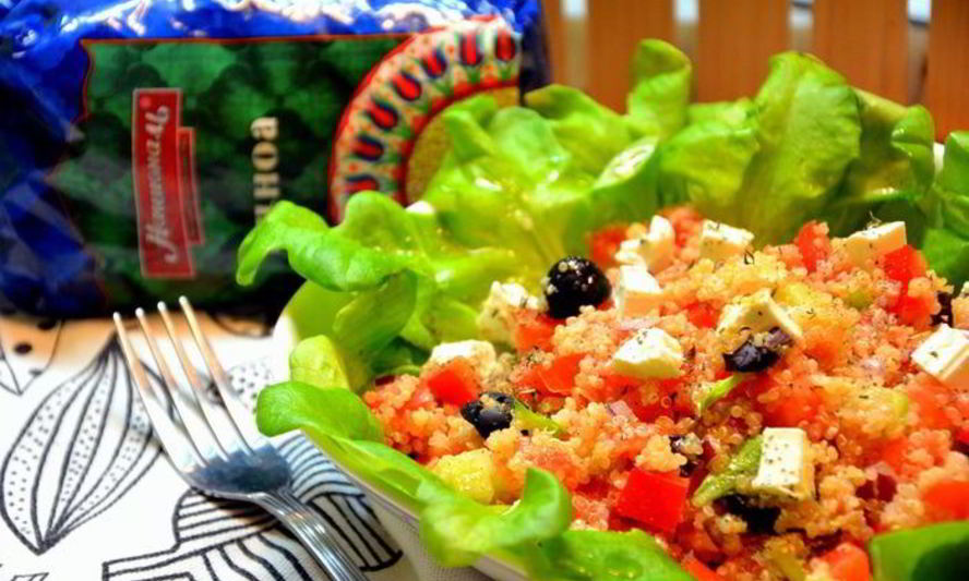 Рецепт греческий салат с киноа