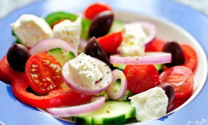 Рецепт греческий салат с помидорами
