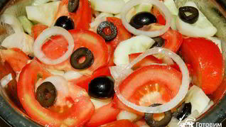 Постный греческий салат