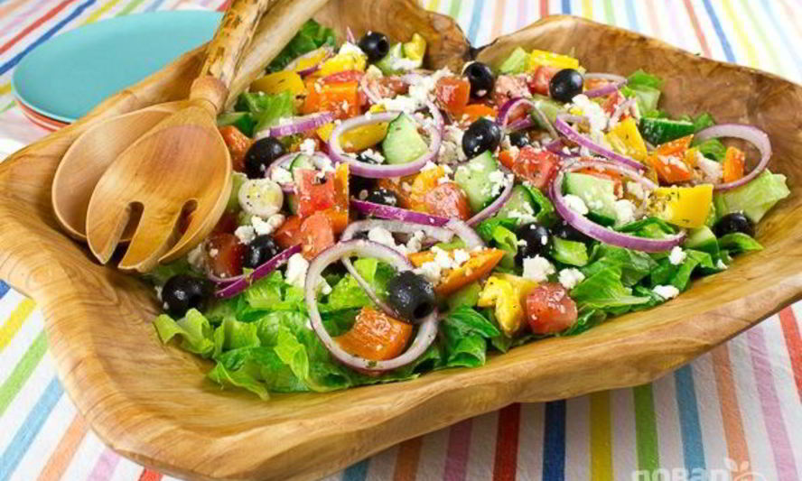 Рецепт салат греческий с лимонной заправкой