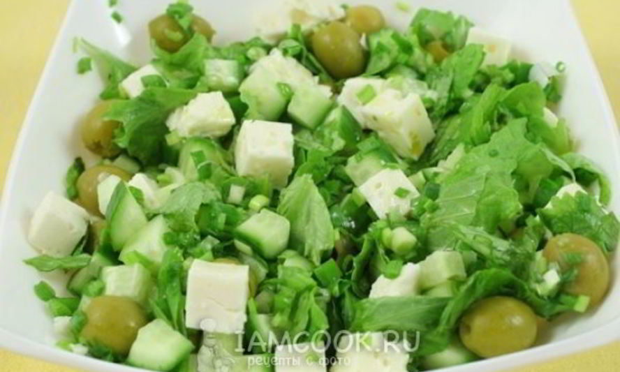 Рецепт салат зеленый греческий с брынзой