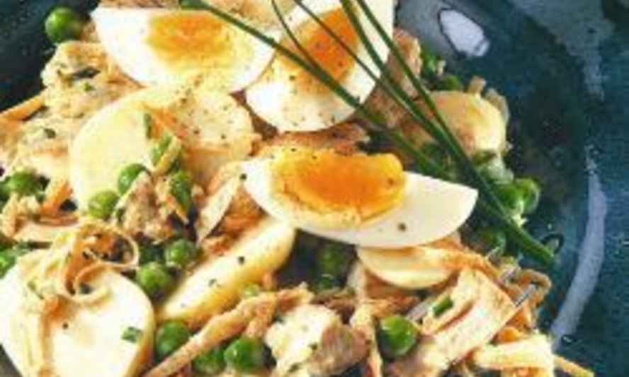 Рецепт картофельный салат с консервированным тунцом