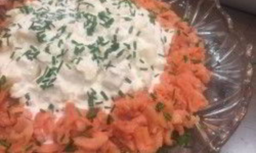 Рецепт картофельный салат с красной рыбой по-итальянски