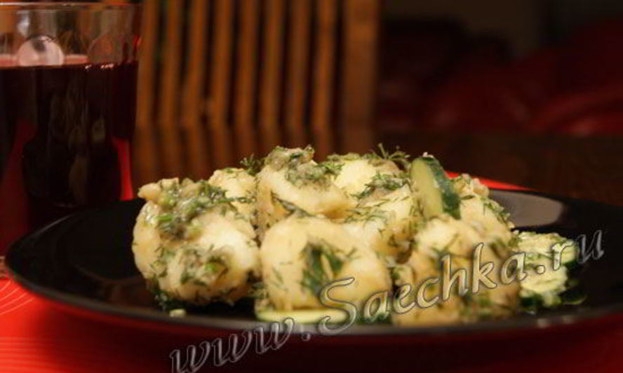 Рецепт картофельный салат с огурцами