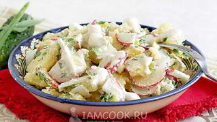 Картофельный салат с редисом