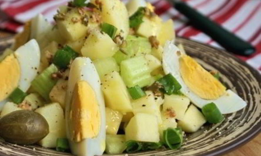 Рецепт салат картофельный с яблоками