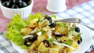 Салат с картофелем и солеными огурцами