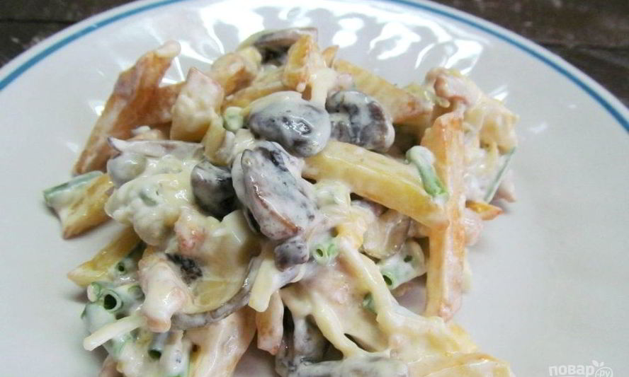 Рецепт салат с молодым картофелем и индейкой