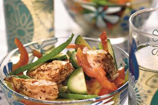 Салат с молодым картофелем и курицей