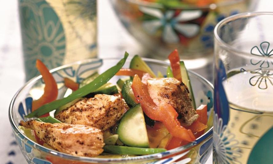 Рецепт салат с молодым картофелем и курицей