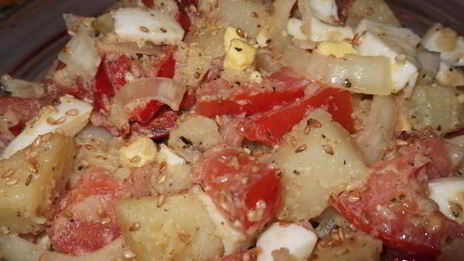 теплый картофельный салат