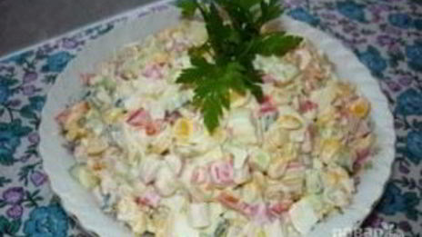крабовый салат с огурцом
