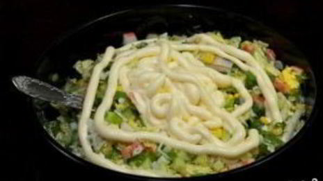 крабовый салат с пекинской капустой