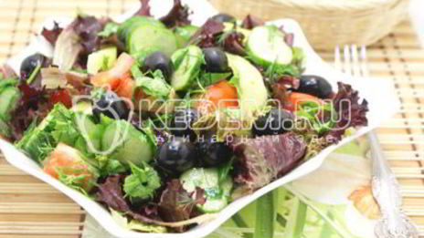 летний салат из свежих овощей