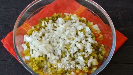 оливье с кальмарами