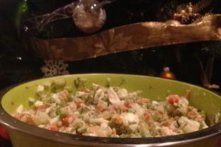 Оливье с колбасой