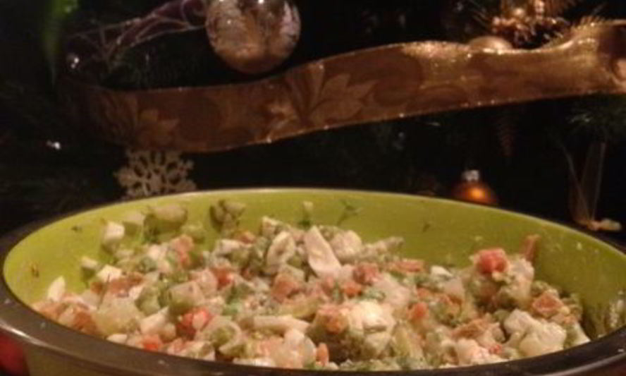 Рецепт оливье с колбасоя