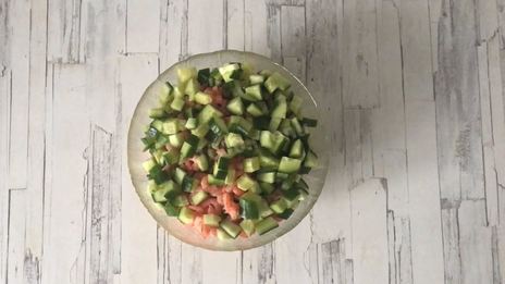 оливье с креветками