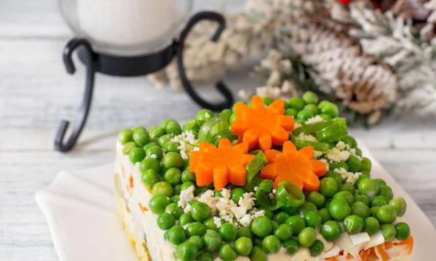 Рецепт оливье с курицей