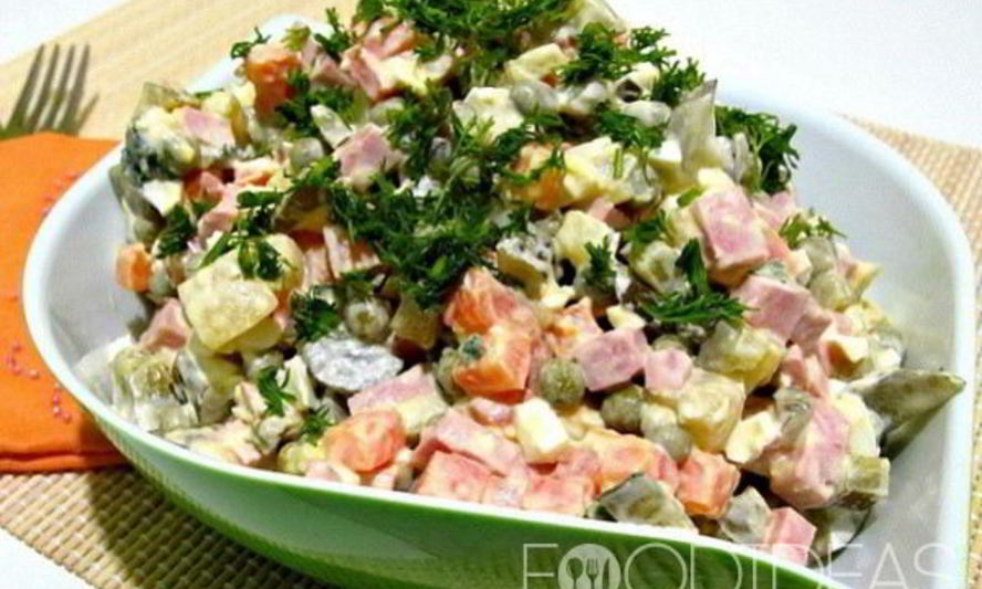 Рецепт оливье с маринованными огурцами