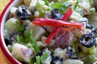 Оливье с маслинами